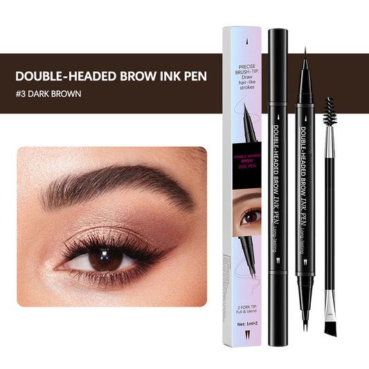 🔥💥Kredka do brwi i szczoteczka z dwoma końcówkami - 2 szt. w zestawie