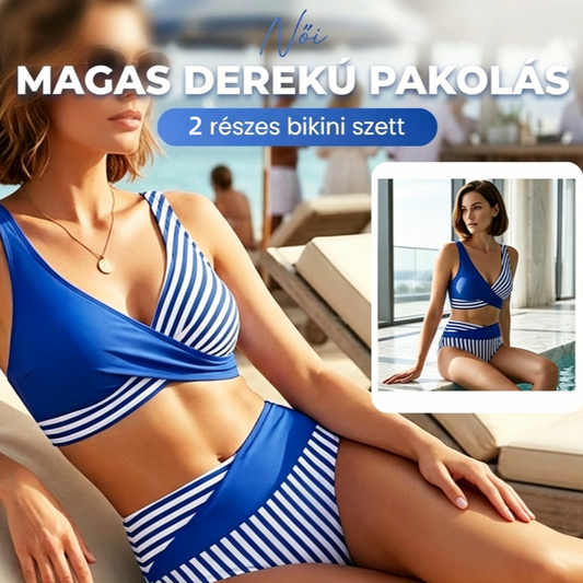 👙 S-3XL Színblokkos Bikini: Stílusos és Alakformáló Két Részes Fürdőruha 🌊
