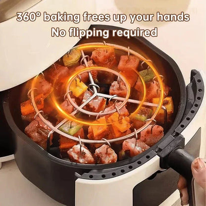 🥩Levegős fritőz függőleges kebab grill + ingyenes hőálló kesztyűk 🍤