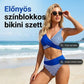 👙 S-3XL Színblokkos Bikini: Stílusos és Alakformáló Két Részes Fürdőruha 🌊