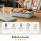 🍱 🔋 Elektromos uzsonnásdoboz USB töltéssel – Önmelegítő és könnyű – Tökéletes munkába, iskolába és utazáshoz ⚡