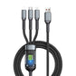 🔥Pakiet wartości🔋przezroczysty kabel do superszybkiego ładowania 3 w 1 Glow📱