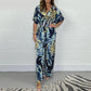 💖Damski letni modny body z nadrukiem liści w rozmiarze plus size z elastyczną talią