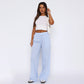 2024 Gorąca wyprzedaż 🔥 Damskie spodnie w paski Casual Relaxed Fit Straight Lounge Pants