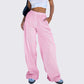 2024 Gorąca wyprzedaż 🔥 Damskie spodnie w paski Casual Relaxed Fit Straight Lounge Pants