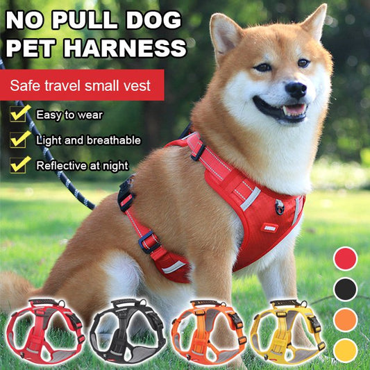 🔥🐶Odblaskowa kamizelka dla psa z regulowanym paskiem bez sznurka