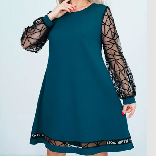 💖👗Koronkowe sukienki damskie z okrągłym dekoltem