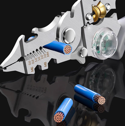 Wielofunkcyjne nożyczki do ściągania izolacji 10 w 1 z testem elektrycznym