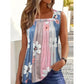 🌸Damski top bez rękawów z nadrukiem