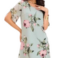 🌺Szyfonowa sukienka z okrągłym dekoltem w kwiaty