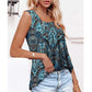 Women's Summer Sleeveless Square Neck Printed Camisole Top