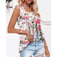 Women's Summer Sleeveless Square Neck Printed Camisole Top