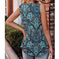 Women's Summer Sleeveless Square Neck Printed Camisole Top