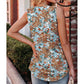 Women's Summer Sleeveless Square Neck Printed Camisole Top