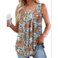 Women's Summer Sleeveless Square Neck Printed Camisole Top