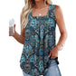 Women's Summer Sleeveless Square Neck Printed Camisole Top