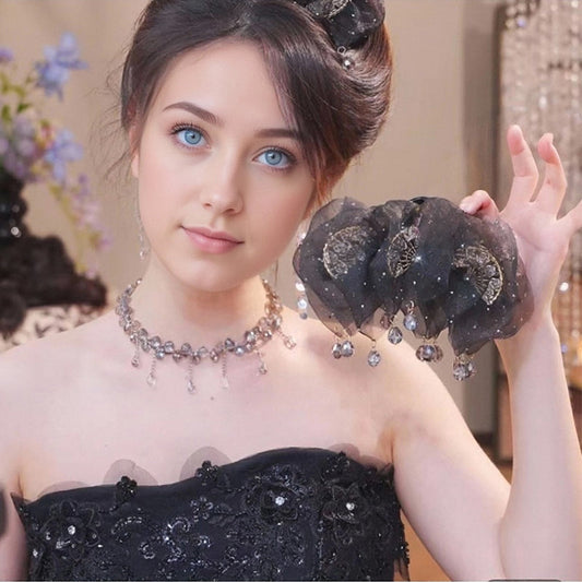 🌊 Eleganckie akcesoria do włosów z perłami z kryształkami