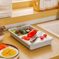 🎉Wielofunkcyjna deska do krojenia z tarką i ociekaczem