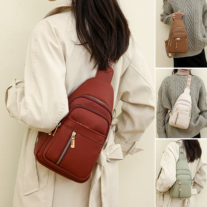 🔥 - Damska torebka na pasek z zamkiem błyskawicznym👜