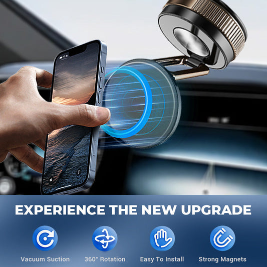 Obrotowy uchwyt magnetyczny do telefonu z funkcją próżniową 360°