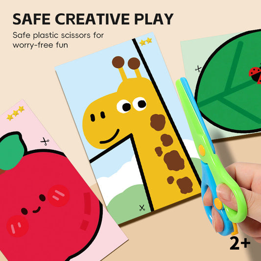 🎄Zestaw do wycinania z bezpiecznymi nożyczkami dla dzieci🎁