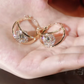 ✨ Double Hoop Zirconia Earrings – Sparkling Ball, Lightweight, Secure Latch ✨