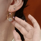 ✨ Double Hoop Zirconia Earrings – Sparkling Ball, Lightweight, Secure Latch ✨