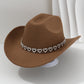 Női strasszos szívmintás cowboykalap – Elegáns francia jazz fedora