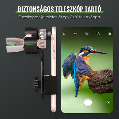 🏆🔭Mini távcső mobiltelefon-tartóval – kiválóan alkalmas szabadtéri felfedezőutakra