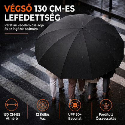 ☔🔥 Extra nagy, szélálló összecsukható esernyő – Családoknak és ingázóknak tökéletes választás✨